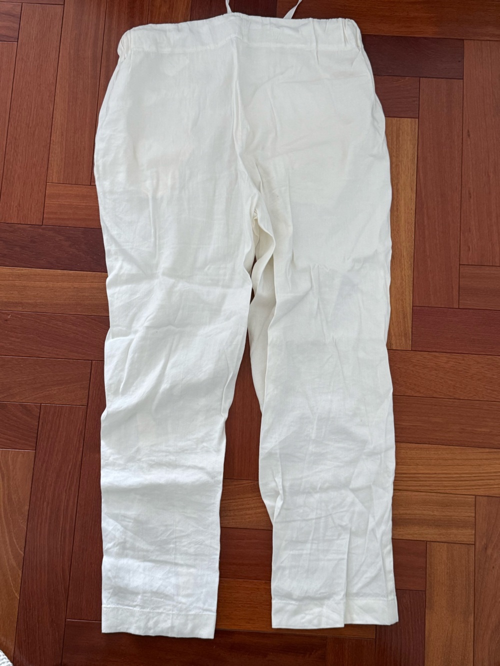 Babaton White Linen Blend pants